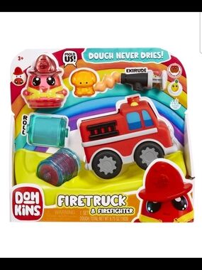 Firetruck Playset - Red and Teal